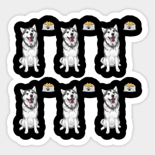 siberian husky dog pattern Sticker